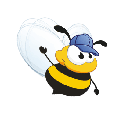 Bee with baseball campaign